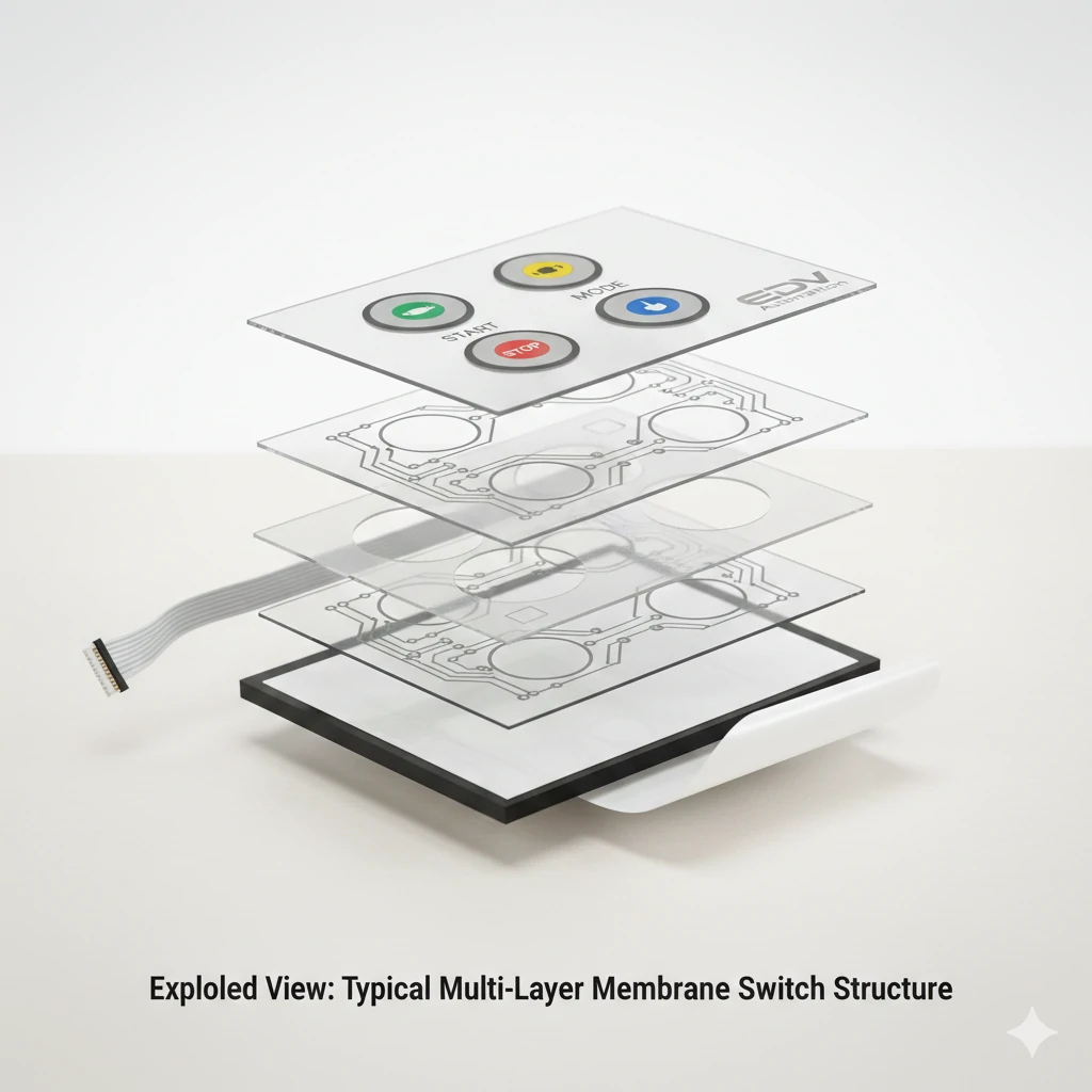 Typical Structure of a Membrane Switch